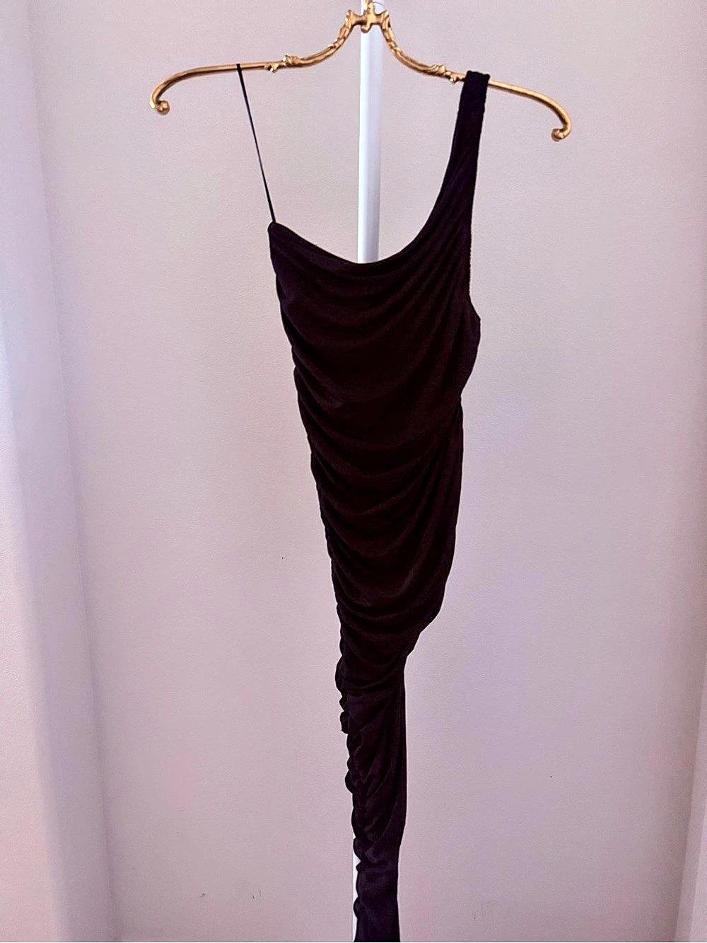 Zara Asymmetrical Draped Bodysuit/Jumpsuit 
in Black Size Medium NWT